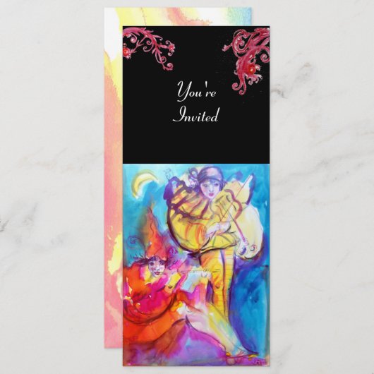 VENEZIANISCH MASQUERADE / MUSIKNOKURN EINLADUNG (Vorne/Hinten)