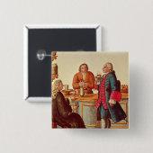 Venezianische Adlige in einem Café Button (Vorne & Hinten)
