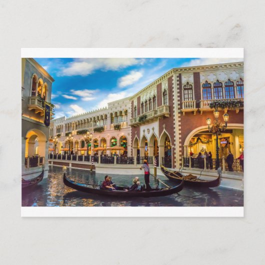 Venezianische Architektur des Kanals von Las Vegas Postkarte (Vorderseite)