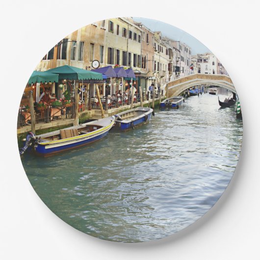 Venezianische Cafés Pappteller (Vorderseite)