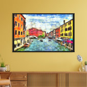 Venezianische Canal Van Gogh Imitation Style Maler Leinwanddruck (Insitu (Wohnzimmer))