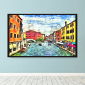 Venezianische Canal Van Gogh Imitation Style Maler Leinwanddruck (Insitu (Holzboden))