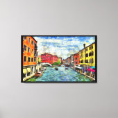 Venezianische Canal Van Gogh Imitation Style Maler Leinwanddruck (Vorderseite)