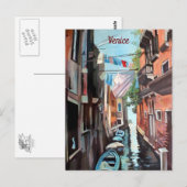 Venezianische Channel-Postkarte Postkarte (Vorne/Hinten)