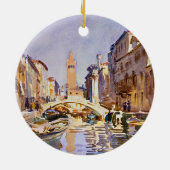 Venezianische Elegance von John Singer Sargent Keramik Ornament (Hinten)
