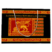 Venezianische Flagge Große Geschenktasche Große Geschenktüte (Rückseite)