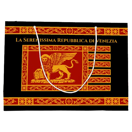 Venezianische Flagge Große Geschenktasche Große Geschenktüte (Rückseite)