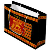 Venezianische Flagge Große Geschenktasche Große Geschenktüte (Vorderseite Schrägansicht)