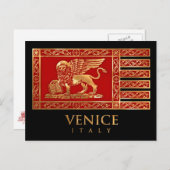 Venezianische Flagge Postkarte (Vorne/Hinten)