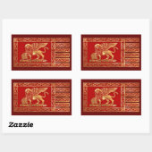 Venezianische Flagge Rechteckiger Aufkleber (Blatt)