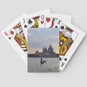 Venezianische Gondel bei Sonnenuntergang - Italien Spielkarten