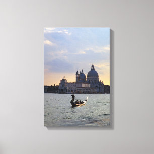 Venezianische Gondel bei Sonnenuntergang Leinwanddruck