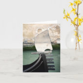 Venezianische Gondel-Karte Karte (Gelbe Blume)