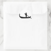 venezianische Gondel Runder Aufkleber (Tasche)