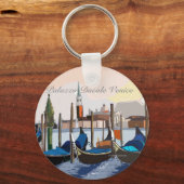 Venezianische Gondeln am Palazzo Ducale Schlüsselanhänger (Vorderseite)