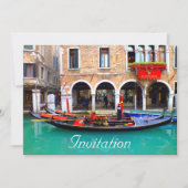 Venezianische Gondeln Einladung (Vorderseite)