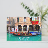 Venezianische Gondeln - RSVP-Karten RSVP Karte (Stehend Vorderseite)