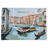 Venezianische Gondeln und Vaporetto Große Geschenktüte (Vorderseite)