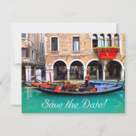 Venezianische Gondolas Rett-the-Date-Karten Einladung