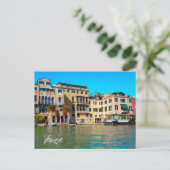 Venezianische Herrenhäuser im Grand Canal von Vene Postkarte (Stehend Vorderseite)