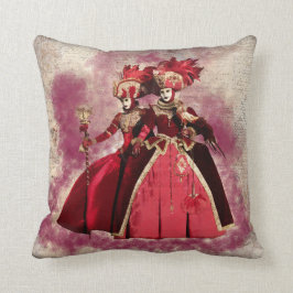 Venezianische Karnevalmaske und Kostüme. Kissen