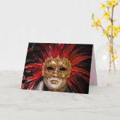 venezianische Karnevalskarte Karte (Gelbe Blume)