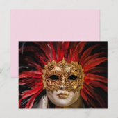 venezianische Karnevalskarte Postkarte (Vorne/Hinten)