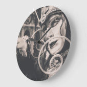 Venezianische Karnevalsmaske Große Wanduhr (Winkel)