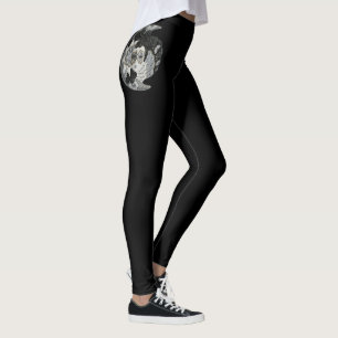 Venezianische Karnevalsmaske ~ Silber ~ Schwarz ~ Leggings