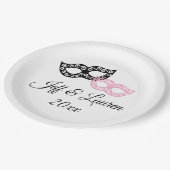 Venezianische Karnevalsmasken nach italienischer T Pappteller (Schrägansicht)