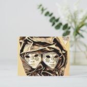 Venezianische Karnevalsmasken Postkarte (Stehend Vorderseite)