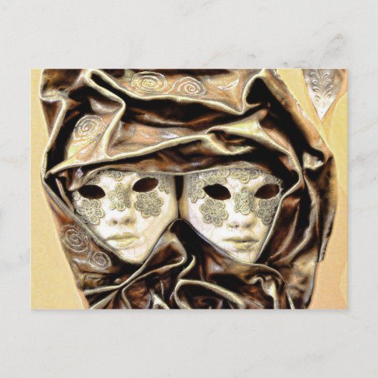 Venezianische Karnevalsmasken Postkarte (Vorderseite)