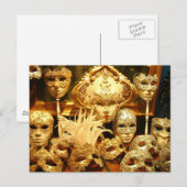 Venezianische Karnevalsmasken Postkarte (Vorne/Hinten)