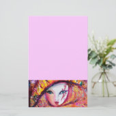 VENEZIANISCHE KARNIVALMASKE IN GOLDGELB BRIEFPAPIER (Stehend Vorderseite)