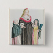 Venezianische Kurtisane Button (Vorderseite)