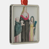 Venezianische Kurtisane Ornament Aus Metall (Rechts)