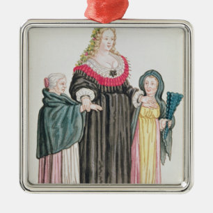 Venezianische Kurtisane Ornament Aus Metall