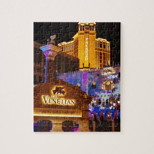 Venezianische Las Vegas Dekorative Abend Leuchten Puzzle (Vertikal)