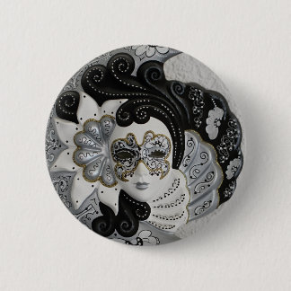 Venezianische Maske aus Gold Button