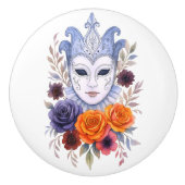 Venezianische Maske Blumenkohl-Karneval Bloom Chor Keramikknauf (Vorderseite)
