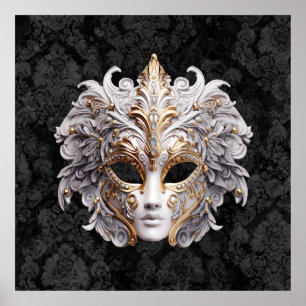 venezianische Maske des Karnevals Poster