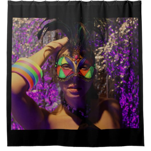 Venezianische Maske Duschvorhang (Vorderseite)