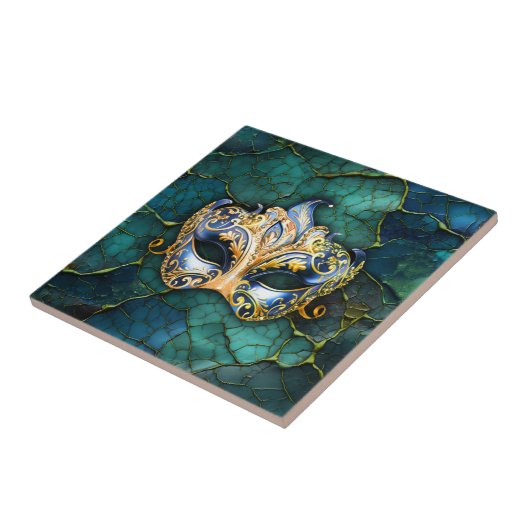 Venezianische Maske Keramik Tile Fliese (Seite)