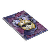 Venezianische Maske mit Lavenderfedern Notizblock (Rechte Seite)