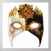 Venezianische Maske: Ruby Jewel Poster (Vorne)