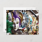Venezianische Masken 1 Postkarte (Vorne/Hinten)