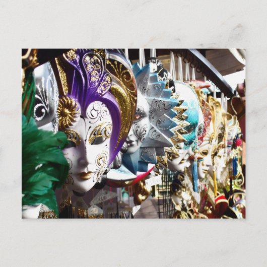 Venezianische Masken 1 Postkarte (Vorderseite)