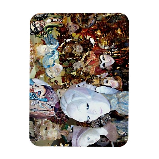 Venezianische Masken 2 Magnet (Vertikal)