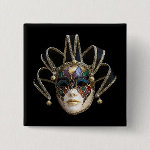 Venezianische Masken Button