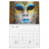 Venezianische Masken Kalender (Mär 2027)
